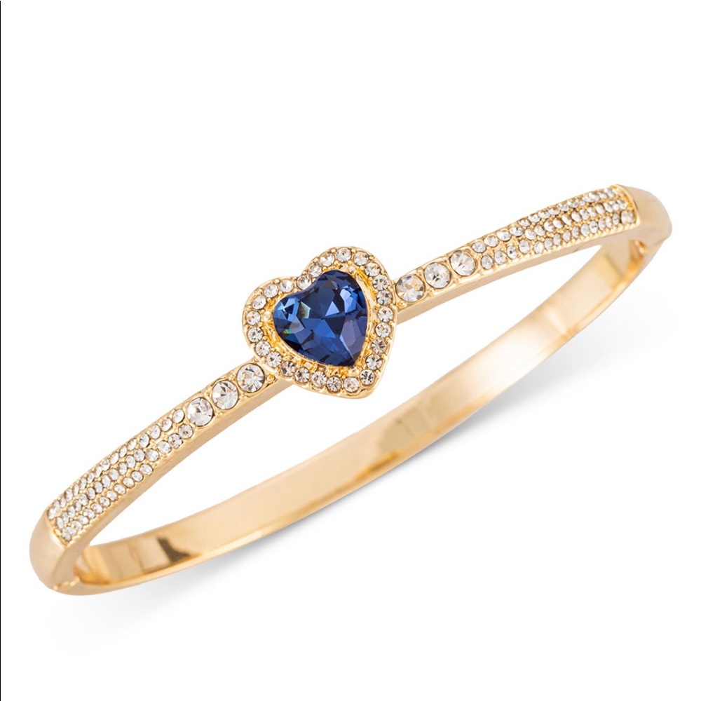 Heart Crystal Bangle Bracelet